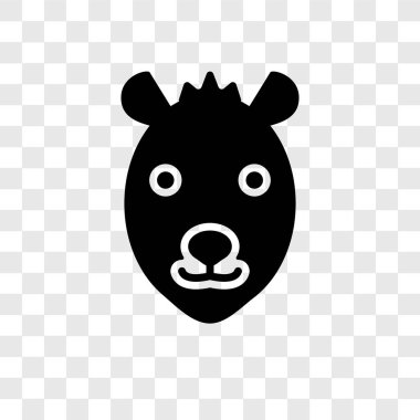 Saydam arka plan üzerinde sırtlan şeffaflık logo kavramı izole sırtlan vektör simgesi