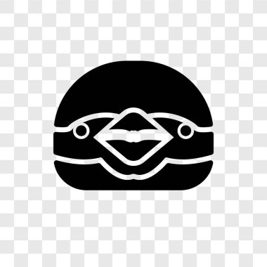 Saydam arka plan üzerinde penguen şeffaflık logo kavramı izole penguen vektör simgesi