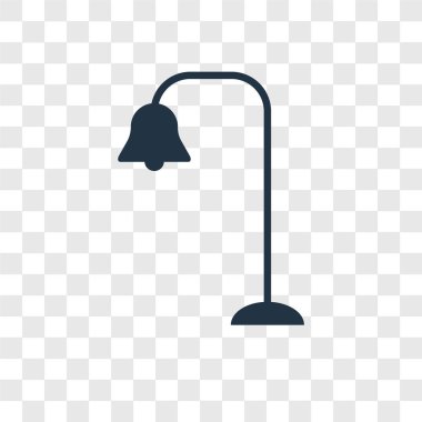 Saydam arka plan üzerinde lamba şeffaflık logo kavramı izole lamba vektör simgesi