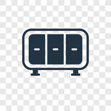 Saydam arka plan üzerinde gardırop şeffaflık logo kavramı izole gardırop vektör simgesi