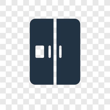 Saydam arka plan üzerinde buzdolabı şeffaflık logo kavramı izole buzdolabı vektör simgesi