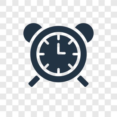 Saydam arka plan üzerinde masa saati şeffaflık logo kavramı izole tablo saat vektör simgesi