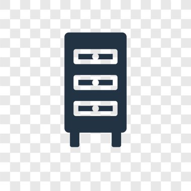 Saydam arka plan üzerinde gardırop şeffaflık logo kavramı izole gardırop vektör simgesi