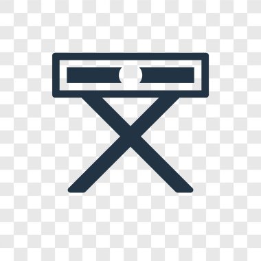 Saydam arka plan üzerinde yan tablo şeffaflık logo kavramı izole yan tablo vektör simgesi