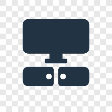 Saydam arka plan üzerinde televizyon şeffaflık logo kavramı izole televizyon vektör simgesi