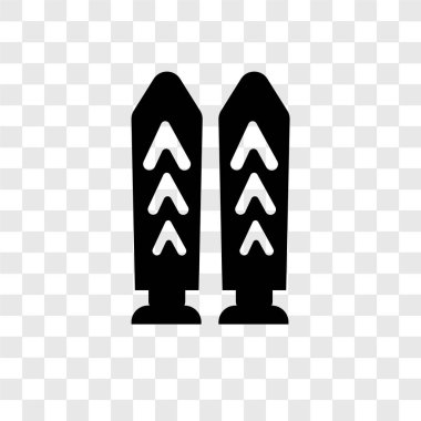 Saydam arka plan üzerinde madde işaretleri şeffaflık logo kavramı izole mermi vektör simgesi