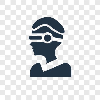 Saydam arka plan üzerinde Vr gözlük şeffaflık logo kavramı izole Vr gözlük vektör simgesi