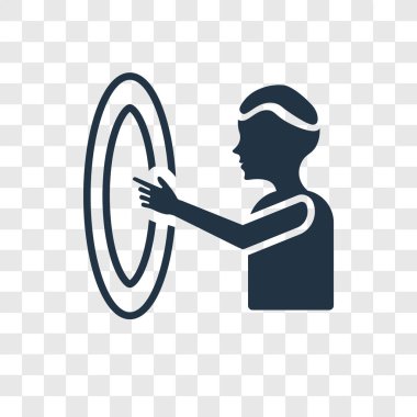 Saydam arka plan üzerinde ışınlanma şeffaflık logo kavramı izole ışınlanma vektör simgesi