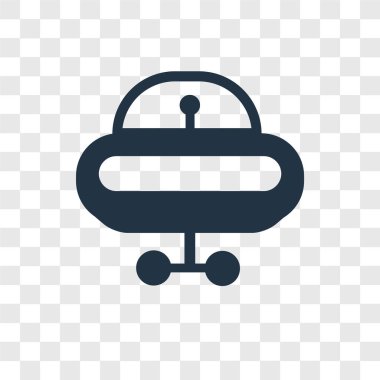 Saydam arka plan üzerinde araç şeffaflık logo kavramı izole araç vektör simgesi