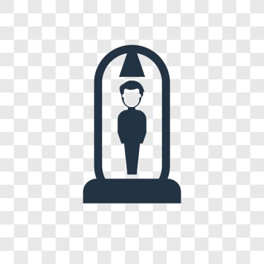 Saydam arka plan üzerinde klonlama şeffaflık logo kavramı izole klonlama vektör simgesi