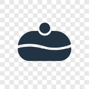 Saydam arka plan üzerinde Sufganiyah saydamlık logo kavramı izole Sufganiyah vektör simgesi