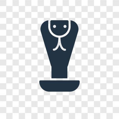 Saydam arka plan üzerinde Cobra şeffaflık logo kavramı izole kobra vektör simgesi