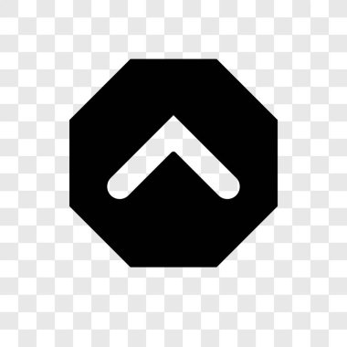 Yukarı ok vektör simgesi ok şeffaflık logo kavramı kadar şeffaf arka plan üzerinde izole