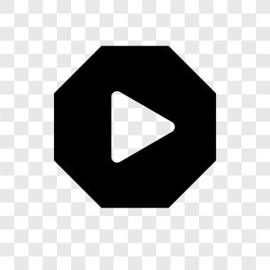 Saydam arka plan üzerinde sağ saydamlık logo kavramı izole sağ vektör simgesi