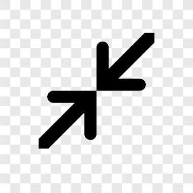 Saydam arka plan üzerinde simge durumuna küçült şeffaflık logo kavramı izole vektör simge en aza indirmek