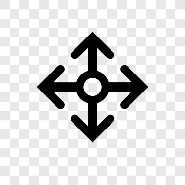 Saydam arka plan üzerinde hareket şeffaflık logo kavramı izole vektör simgesi hareket