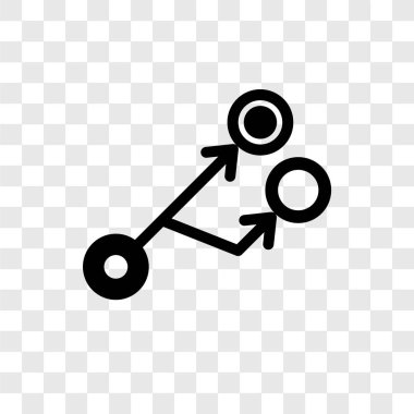 Saydam arka plan üzerinde bölmek şeffaflık logo kavramı izole vektör simge bölmek