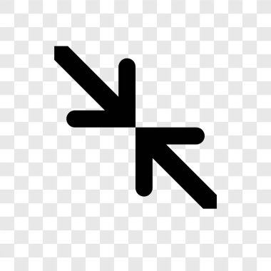 Saydam arka plan üzerinde simge durumuna küçült şeffaflık logo kavramı izole vektör simge en aza indirmek