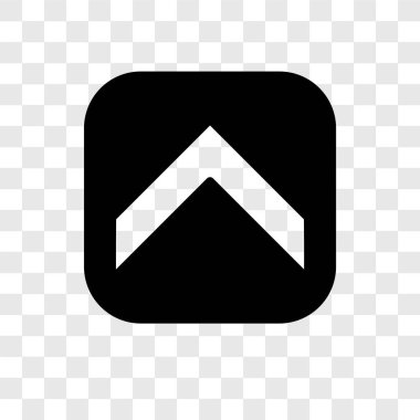 Yukarı ok vektör simgesi ok şeffaflık logo kavramı kadar şeffaf arka plan üzerinde izole