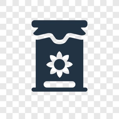 Saydam arka plan üzerinde reçel şeffaflık logo kavramı izole vektör simge jam