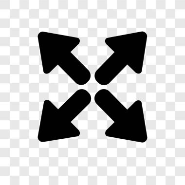 Saydam arka plan üzerinde Expad okları şeffaflık logo kavramı izole Expad okları vektör simgesi