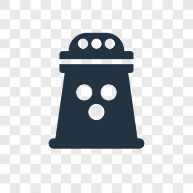 Saydam arka plan üzerinde baharat şeffaflık logo kavramı izole baharat vektör simgesi