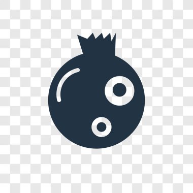 Saydam arka plan üzerinde nar şeffaflık logo kavramı izole nar vektör simgesi