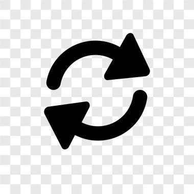 Saydam arka plan üzerinde yükleme okları şeffaflık logo kavramı izole yükleme okları vektör simgesi