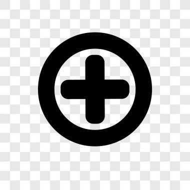 Saydam arka plan üzerinde Ekle şeffaflık logo kavramı izole vektör simge Ekle