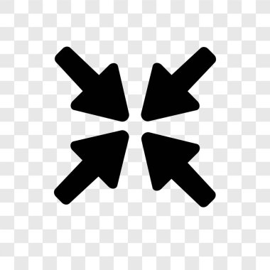 Saydam arka plan üzerinde simge durumuna küçült şeffaflık logo kavramı izole vektör simge en aza indirmek