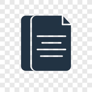 Saydam arka plan üzerinde belge şeffaflık logo kavramı izole belge vektör simgesi