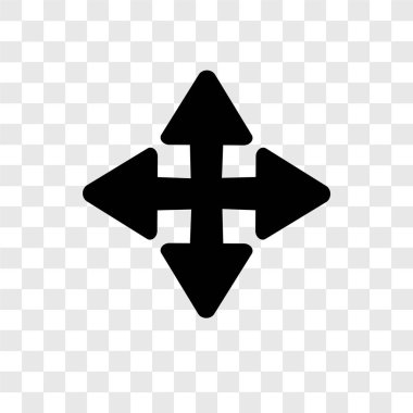 Saydam arka plan üzerinde hareket şeffaflık logo kavramı izole vektör simgesi hareket