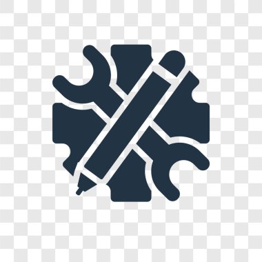 Saydam arka plan üzerinde düzeltme şeffaflık logo kavramı izole düzeltme vektör simgesi