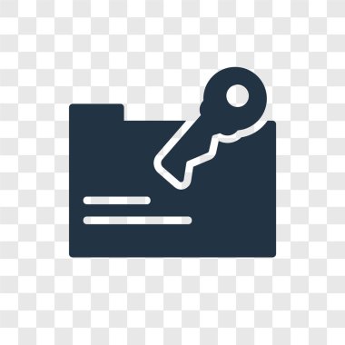 Saydam arka plan üzerinde şifreleme şeffaflık logo kavramı izole şifreleme vektör simgesi