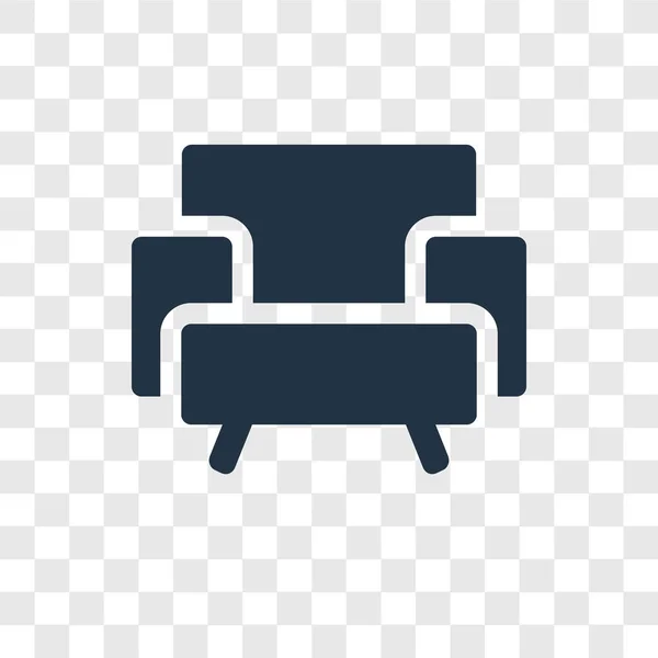 Sillón Icono Vectorial Aislado Sobre Fondo Transparente Sillón Concepto Logotipo — Archivo Imágenes Vectoriales