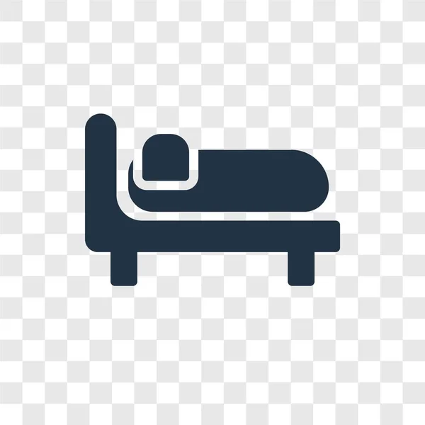 Saydam Arka Plan Üzerinde Yatak Şeffaflık Logo Konsepti Izole Yatak — Stok Vektör