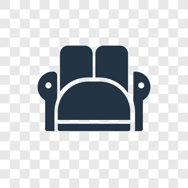 Icône Vectorielle Canapé Isolée Sur Fond Transparent Concept Logo Sofa — Image vectorielle