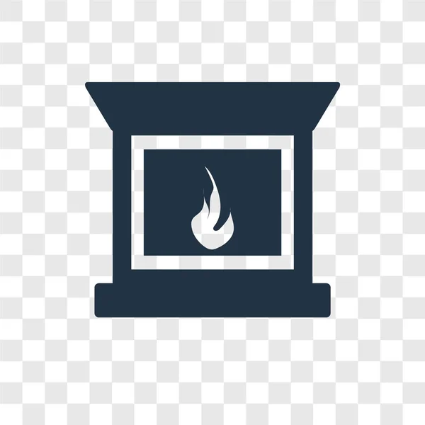 Ícone Vetor Lareira Isolado Fundo Transparente Conceito Logotipo Transparência Lareira — Vetor de Stock
