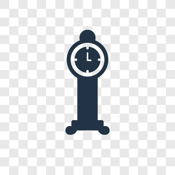 透明な背景 時計透過性ロゴのコンセプトに分離された時計ベクトル アイコン — ストックベクタ