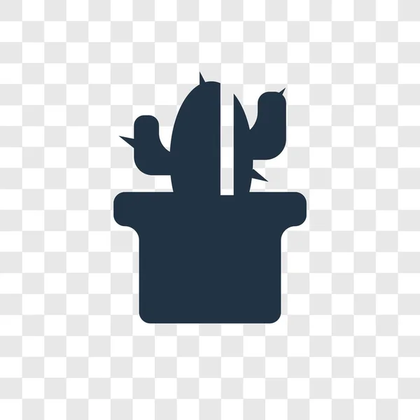 Kaktus Vektor Symbol Isoliert Auf Transparentem Hintergrund Kaktus Transparenz Logo — Stockvektor
