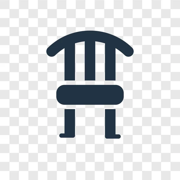 Saydam Arka Plan Üzerinde Sandalye Şeffaflık Logo Kavramı Izole Sandalye — Stok Vektör