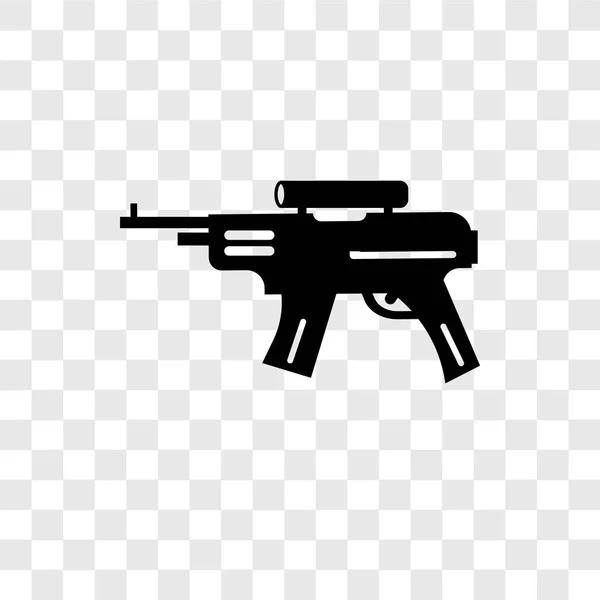 Saydam Arka Plan Üzerinde Tüfek Şeffaflık Logo Kavramı Izole Tüfek — Stok Vektör