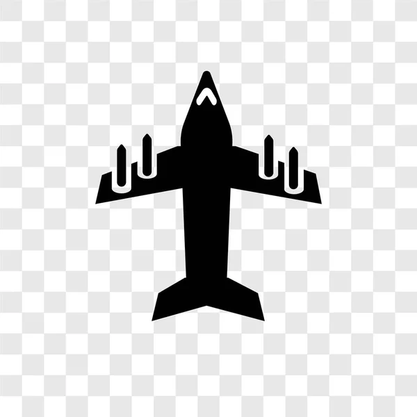 Jet Vector Pictogram Geïsoleerd Transparante Achtergrond Jet Transparantie Logo Concept — Stockvector