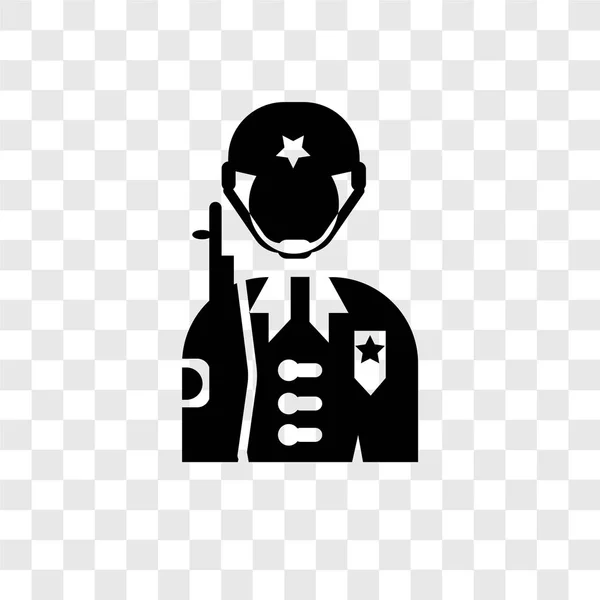 透明な背景 兵士透過性ロゴのコンセプトに分離された兵士ベクトル アイコン — ストックベクタ