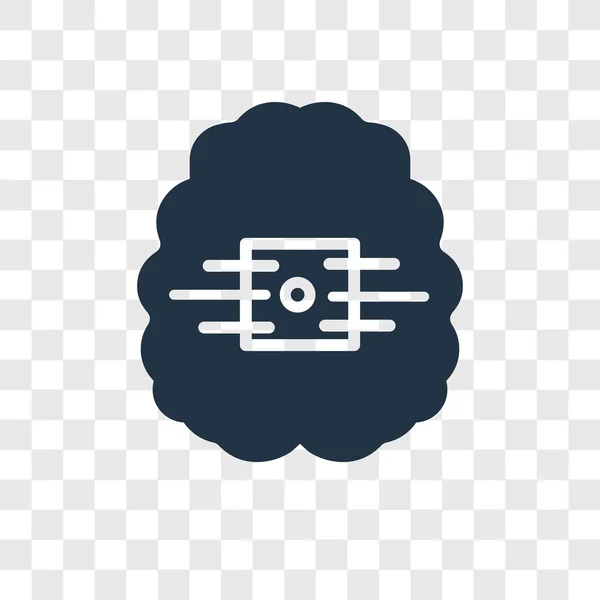 Icône Vectorielle Intelligence Artificielle Isolée Sur Fond Transparent Concept Logo — Image vectorielle