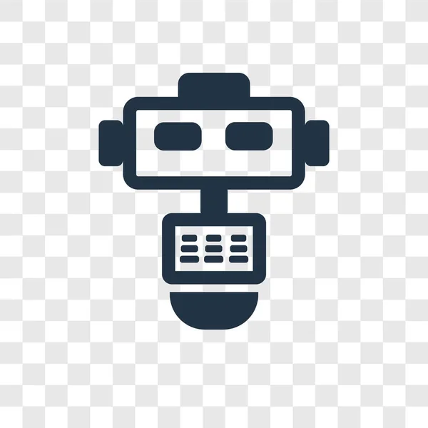 Robot Vector Icono Aislado Sobre Fondo Transparente Robot Concepto Logotipo — Vector de stock