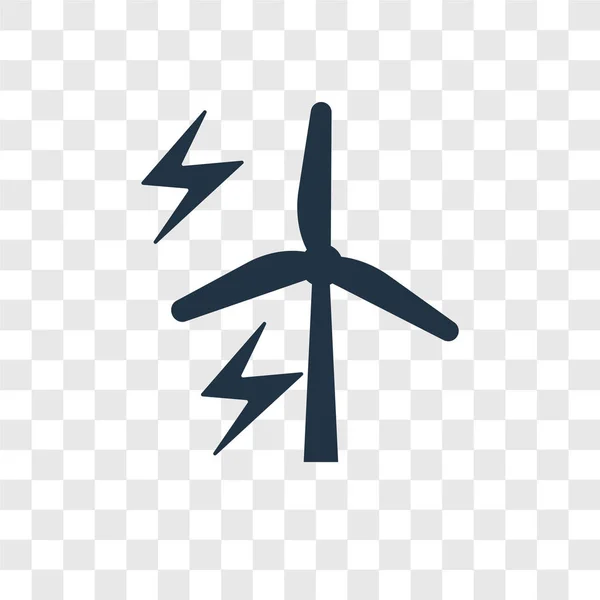 Eolische Energie Vector Pictogram Geïsoleerd Transparante Achtergrond Eolische Energieconcept Transparantie — Stockvector