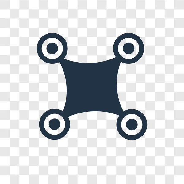 Drone Vector Pictogram Geïsoleerd Transparante Achtergrond Drone Transparantie Logo Concept — Stockvector