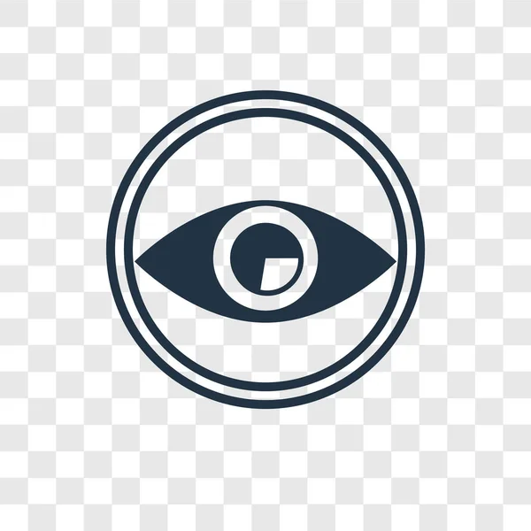 Eye Vector Icon Isolated Transparent Background Eye Transparency Logo Concept — Stock Vector