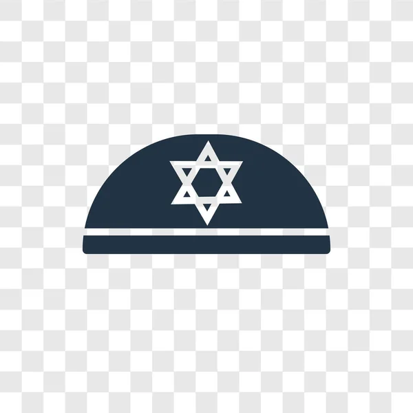 Ikona Vector Kippah Białym Tle Przezroczystym Tle Koncepcja Logo Kippah — Wektor stockowy